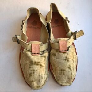 Satorisan Shoes EU40 Woman S-10 Benirras MicroPerforated Suede Learher Green Tan
